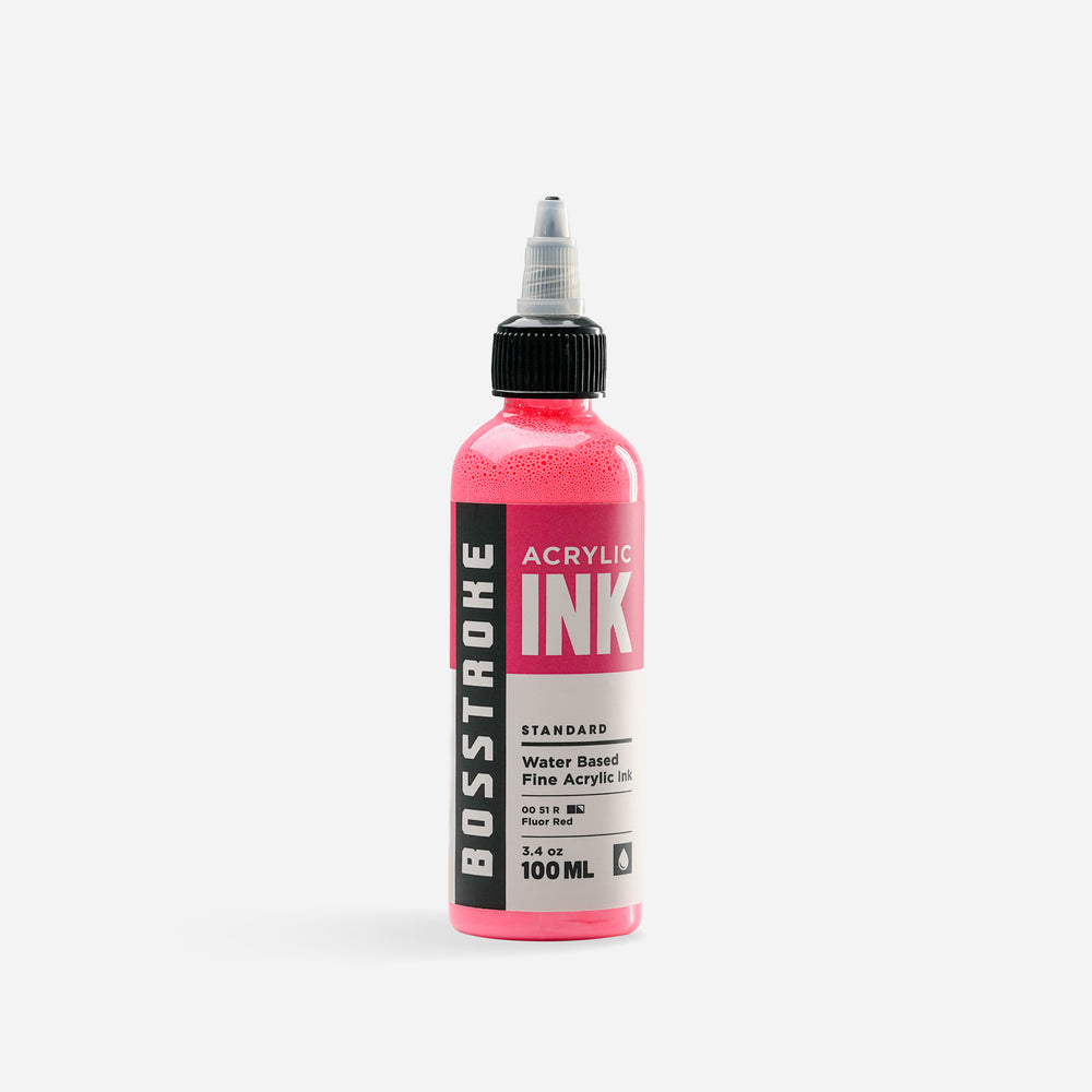 Acrylic Ink 100ml - Fluor Red