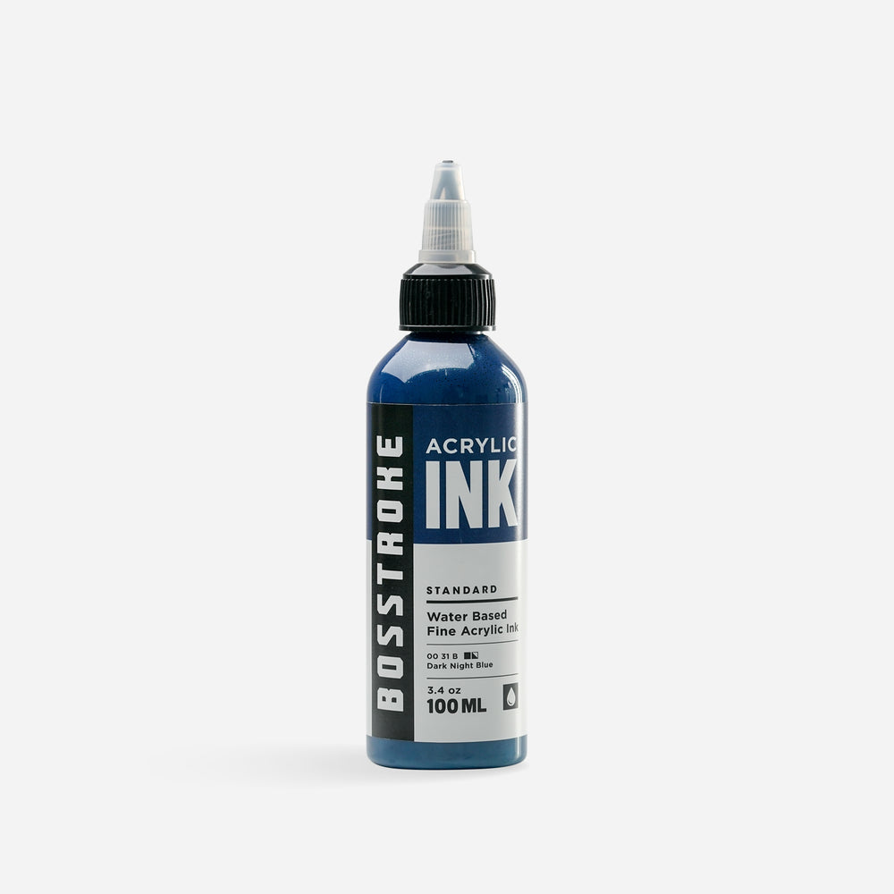 Acrylic Ink 100ml - Dark Night Blue