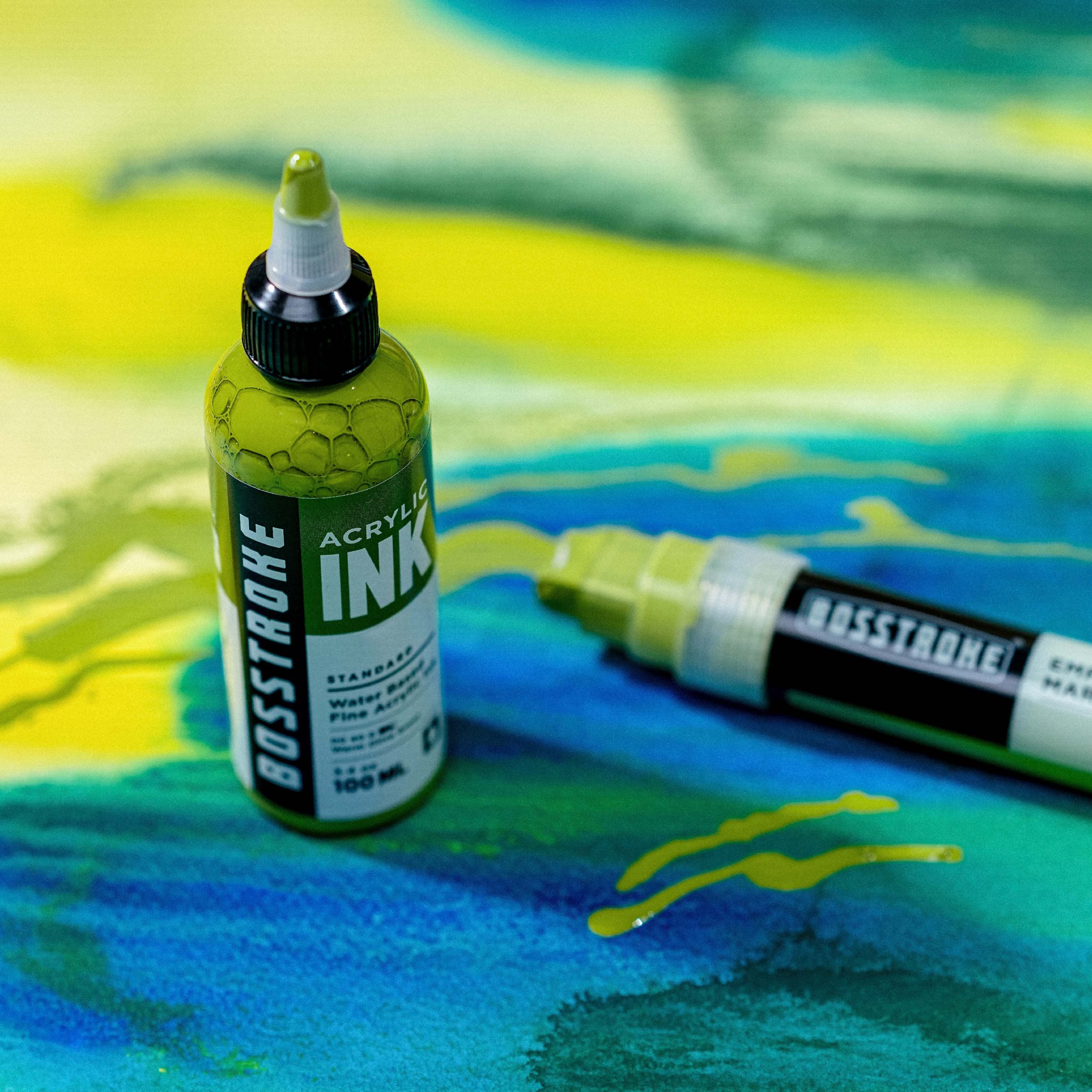 Acrylic Ink 100ml - Warm Olive Green