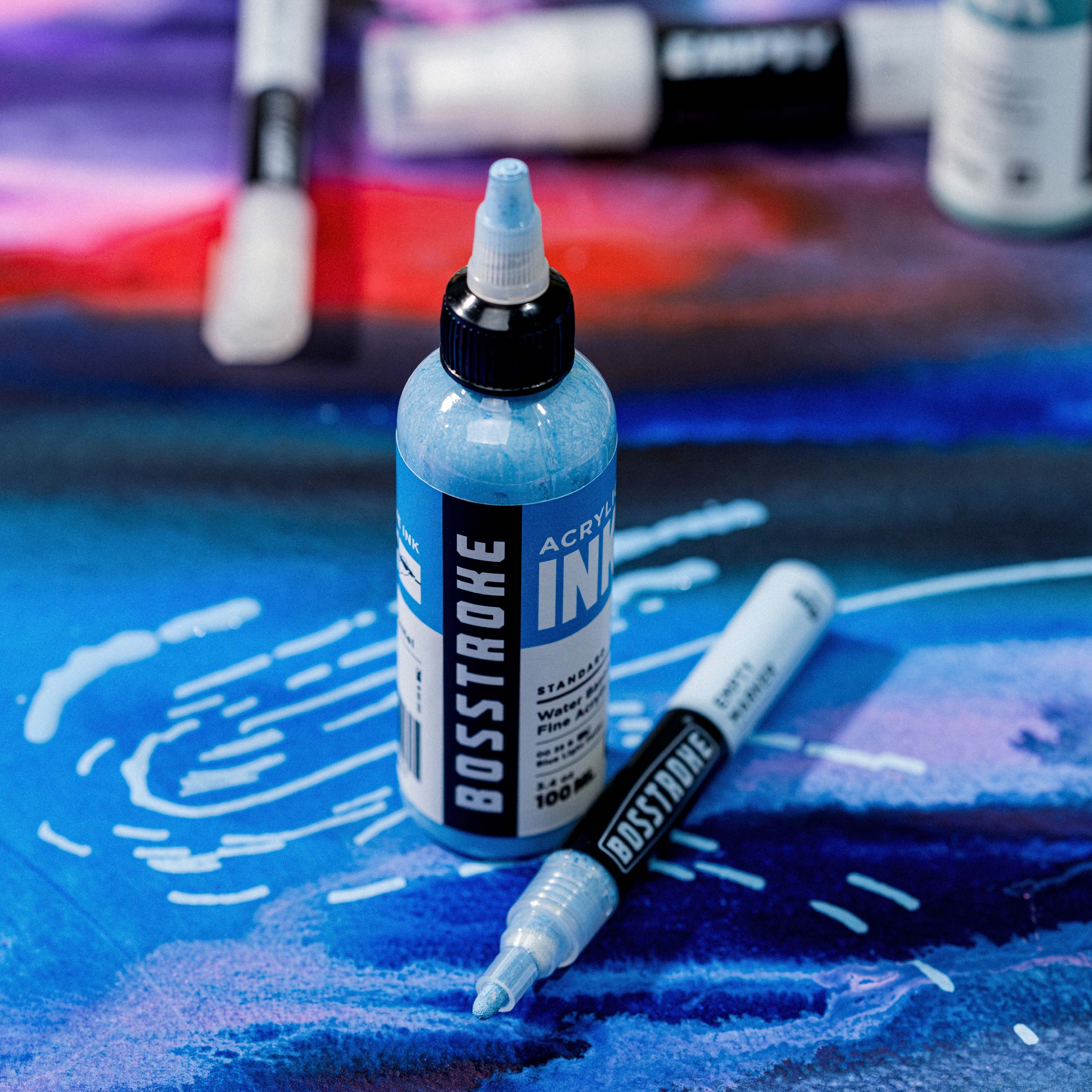 Acrylic Ink 100ml - Blue Light Pastell